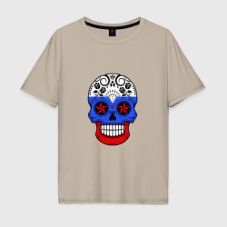 Мужская футболка хлопок Oversize Russian Skull