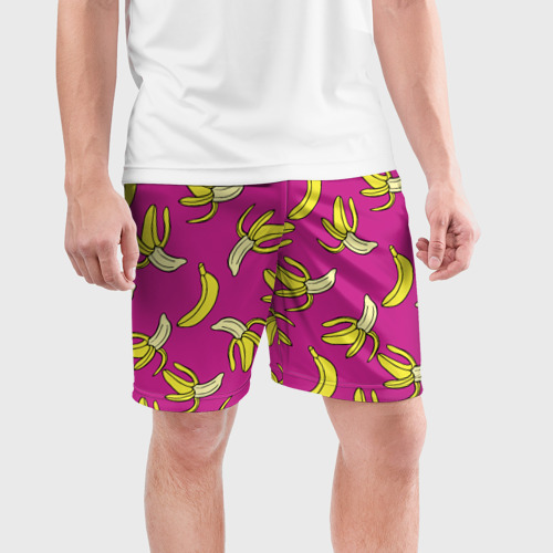 Мужские шорты спортивные Banana pattern Summer Color, цвет 3D печать - фото 3