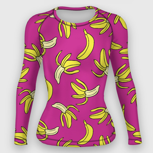 Женский рашгард 3D Banana pattern Summer Color, цвет 3D печать