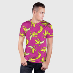 Мужская футболка 3D Slim Banana pattern Summer Color - фото 2