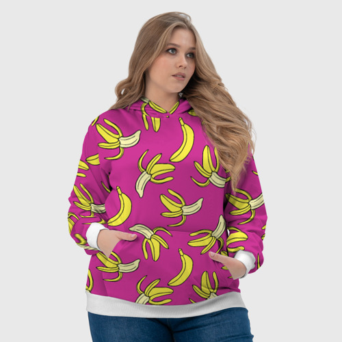 Женская толстовка 3D Banana pattern Summer Color, цвет 3D печать - фото 6