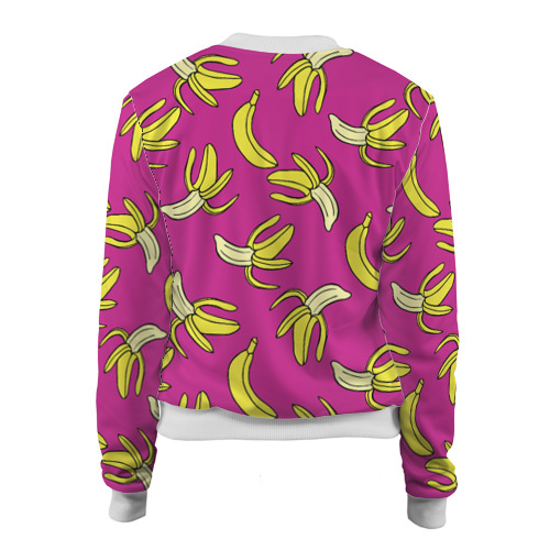 Женский бомбер 3D Banana pattern Summer Color, цвет белый - фото 2