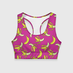 Женский спортивный топ 3D Banana pattern Summer Color