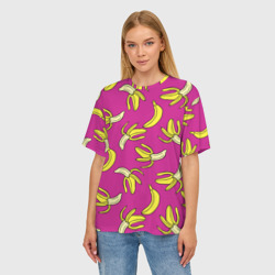 Женская футболка oversize 3D Banana pattern Summer Color - фото 2