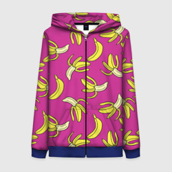 Женская толстовка 3D на молнии Banana pattern Summer Color