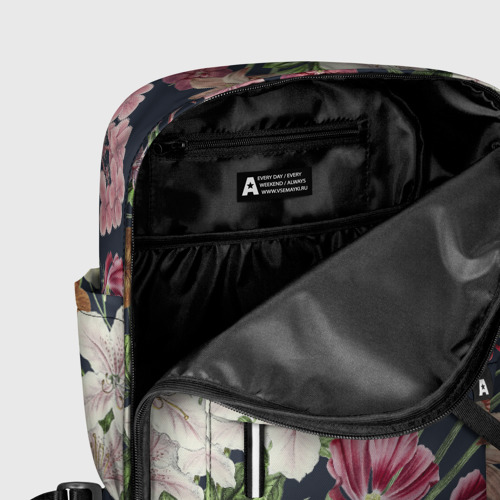 Женский рюкзак 3D с принтом Цветы Розовые, фото #5