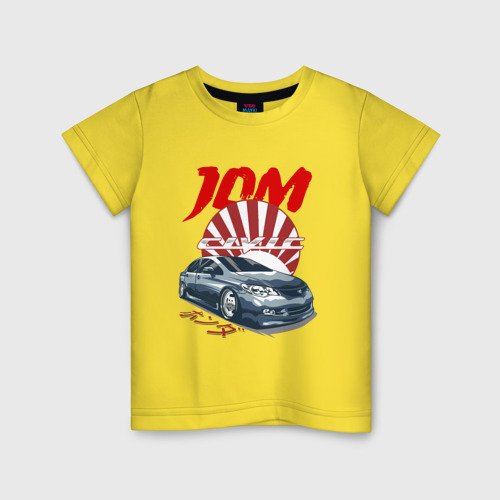 Детская футболка хлопок с принтом JDM / Honda / Japan, вид спереди #2