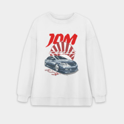 Женский свитшот oversize без начеса хлопок JDM Honda Japan