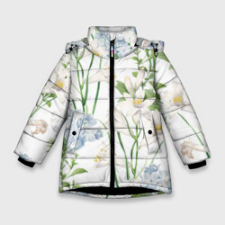 Зимняя куртка для девочек 3D Цветы Утонченные и Яркие