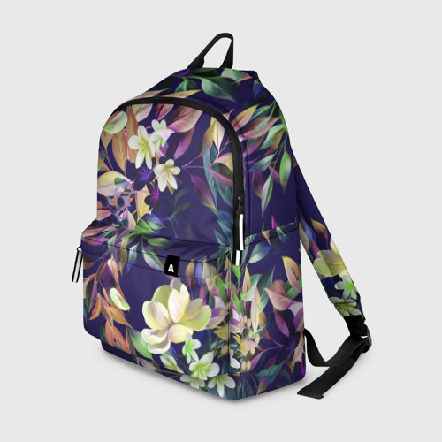 Рюкзак 3D с принтом Цветы Красочный Букет, вид спереди #2