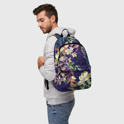 Рюкзак 3D с принтом Цветы Красочный Букет, фото на моделе #1