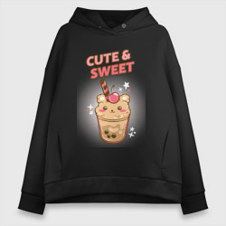 Женское худи Oversize хлопок Cute & Sweet