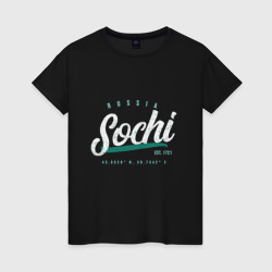 Женская футболка хлопок Россия - Сочи