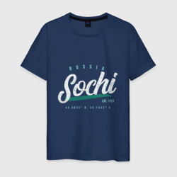 Россия - Сочи – Мужская футболка хлопок с принтом купить со скидкой в -20%