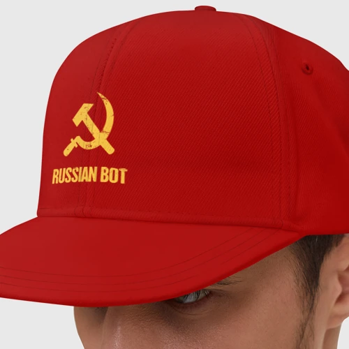 Кепка снепбек с прямым козырьком Russian Bot