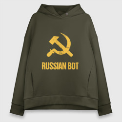 Женское светящееся худи Russian Bot