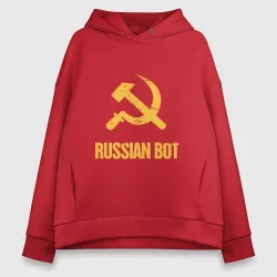Женское светящееся худи Russian Bot