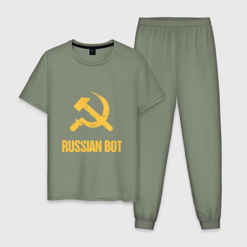 Мужская пижама хлопок Russian Bot