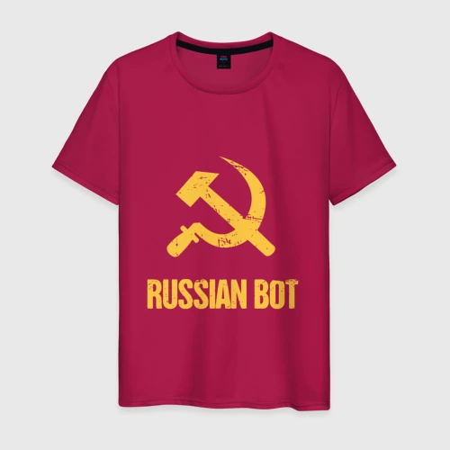 Светящаяся мужская футболка Russian Bot