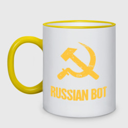 Кружка двухцветная Russian Bot