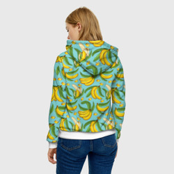 Толстовка с принтом Banana pattern / Summer / Fashion 2022 для женщины, вид на модели сзади №2. Цвет основы: белый