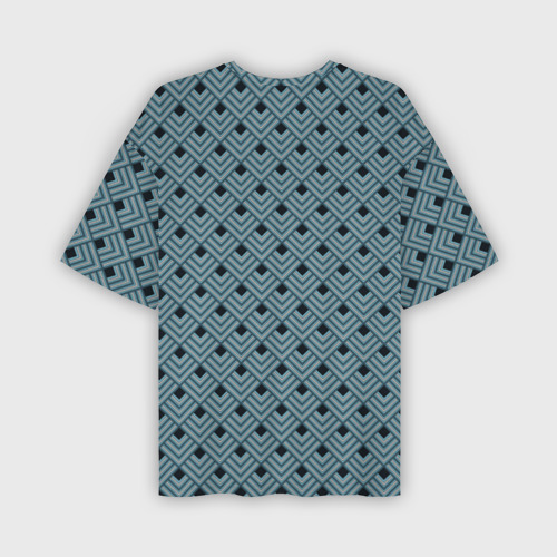 Мужская футболка oversize 3D Абстракция из разноцветных квадратов, цвет 3D печать - фото 2