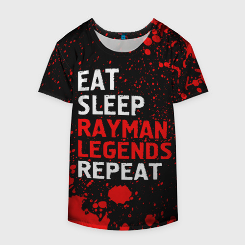 Накидка на куртку 3D Eat Sleep Rayman Legends Repeat + Брызги, цвет 3D печать - фото 4