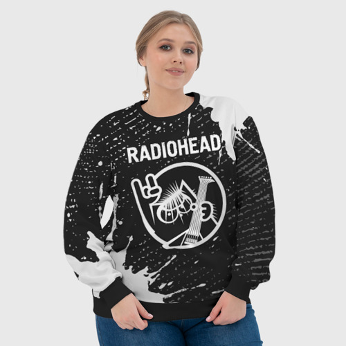 Женский свитшот 3D Radiohead + КОТ + Краска, цвет 3D печать - фото 6