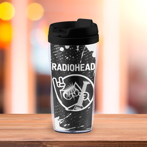 Термокружка-непроливайка Radiohead + КОТ + Краска - фото 3
