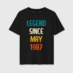 Женская футболка хлопок Oversize Legend Since May 1987