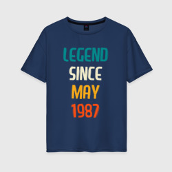 Женская футболка хлопок Oversize Legend Since May 1987