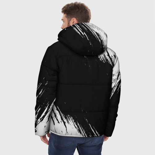 Мужская зимняя куртка 3D Страха нет - символ велеса - Краска, цвет черный - фото 4