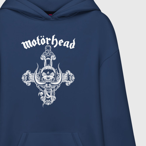 Худи SuperOversize хлопок Motorhead lemmy, цвет темно-синий - фото 3