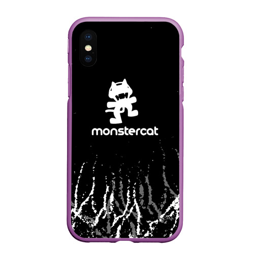 Чехол для iPhone XS Max матовый Monstercat, цвет фиолетовый