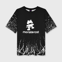 Женская футболка oversize 3D Monstercat