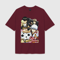 Женская футболка Oversize хлопок texturе Gintoki ice cream