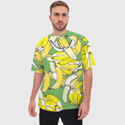 Мужская футболка oversize 3D Banana pattern Summer Food - фото 2