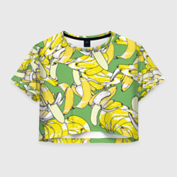 Женская футболка Crop-top 3D Banana pattern Summer Food