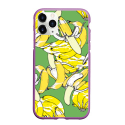 Чехол для iPhone 11 Pro Max матовый Banana pattern Summer Food