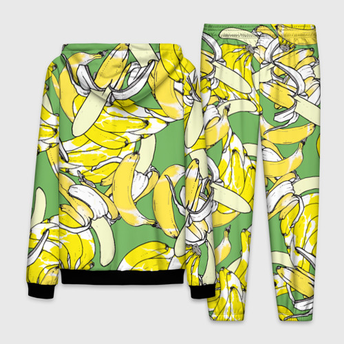 Мужской костюм 3D Banana pattern Summer Food, цвет черный - фото 2