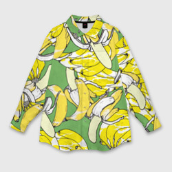 Мужская рубашка oversize 3D Banana pattern Summer Food