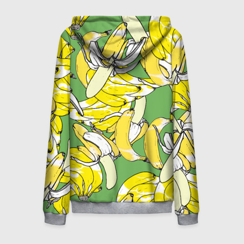 Мужская толстовка 3D на молнии Banana pattern Summer Food, цвет меланж - фото 2