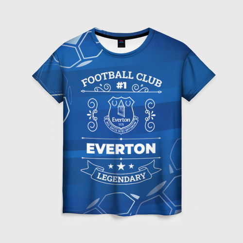 Женская футболка 3D с принтом Everton, вид спереди #2