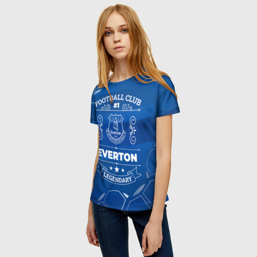 Женская футболка 3D с принтом Everton, фото на моделе #1