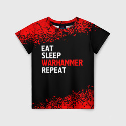 Детская футболка 3D Eat Sleep Warhammer Repeat - Спрей