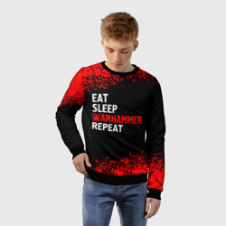 Детский свитшот 3D Eat Sleep Warhammer Repeat - Спрей - фото 2