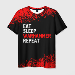 Мужская футболка 3D Eat Sleep Warhammer Repeat - Спрей