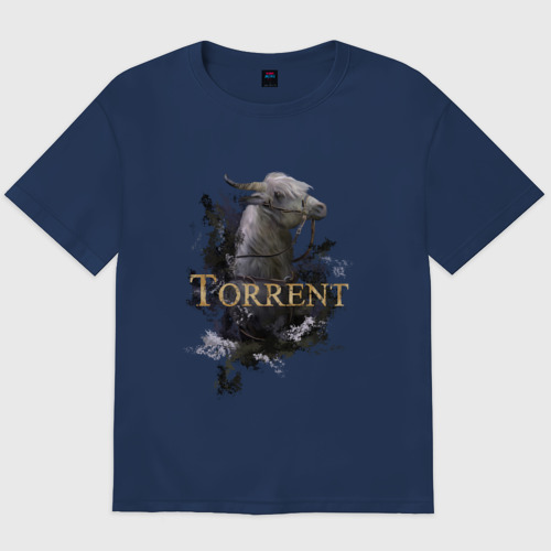Мужская Футболка Хлопок Oversize Призрачный Скакун Torrent.
