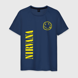 Nirvana Нирвана смайл – Мужская футболка хлопок с принтом купить со скидкой в -20%