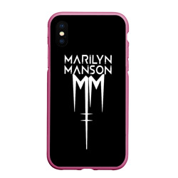 Чехол для iPhone XS Max матовый Marilyn Manson rock n roll